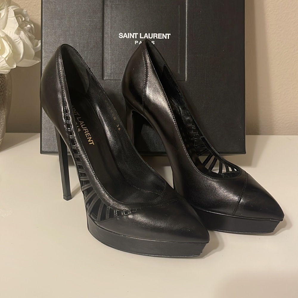 Saint Laurent Seta Calf Pumps 36